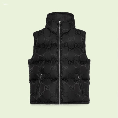 구찌 남/녀 블랙 구스다운 베스트 - Gucci Unisex Black Vest - gu23x