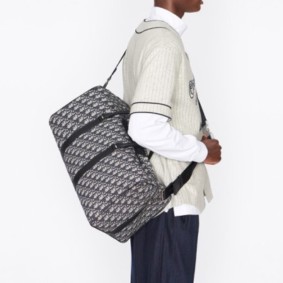 디올 남성 오블리크 네이비 키폴 - Dior Mens Navy Keepall - di68x