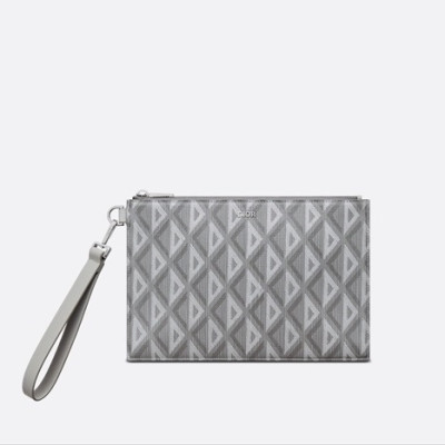 디올 남성 그레이 다이아몬드 클러치 - Dior Mens Gray Clutch - di69x