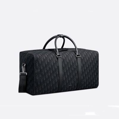 디올 남성 오블리크 블랙 키폴 - Dior Mens Black Keepall - di75x