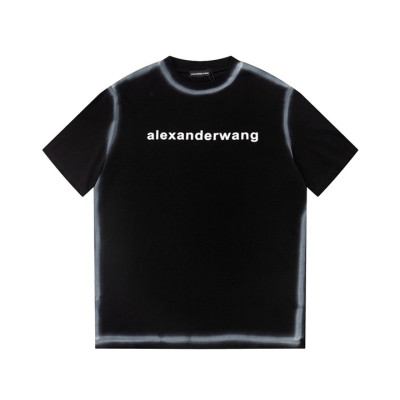 알렉산더왕 남성 블랙 반팔티 - Alexander wang Mens Black Short sleeved Tshirts - alx243x