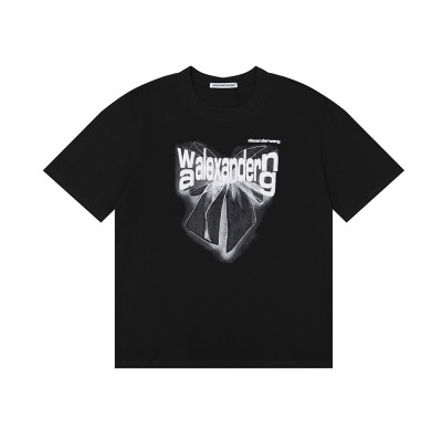 알렉산더왕 남성 블랙 반팔티 - Alexander wang Mens Black Short sleeved Tshirts - alx246x