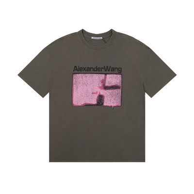 알렉산더왕 남성 그레이 반팔티 - Alexander wang Mens Gray Short sleeved Tshirts - alx249x