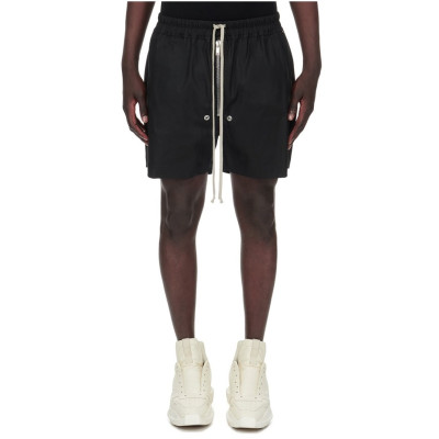 릭오웬스 남성 블랙 반바지 - Rick Owens Mens Black Half-pants - ric124x