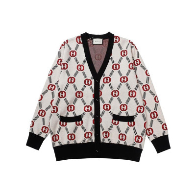 구찌 남성 브이넥 블랙 가디건 - Gucci Mens Black Cardigan - gu167x