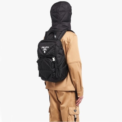 프라다 남성 로고 장식 백팩 2VZ135【매장-345만원대】 - Prada Mens Black Backpack - pr707x
