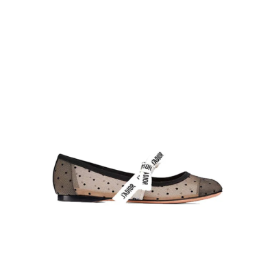 디올 여성 발레리나 매쉬플랫슈즈 【매장-120만원대】 - Dior Womens Black Plats - di770x