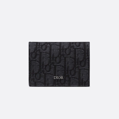 디올 남성 블랙 카드 지갑 - Dior Mens Black Card Wallets - di818x