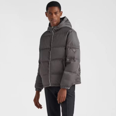 프라다 남성 그레이 다운 패딩 - Prada Mens Gray Down Padding - prc862x