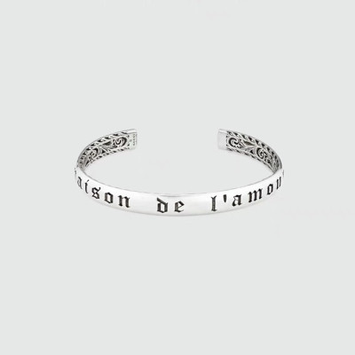 구찌 여성 화이트 골드 팔찌 - Gucci Womens White Gold Bangle - acc1203x