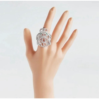 까르띠에 여성 화이트 골드 반지 - Cartier Womens White Gold Ring - acc1348x
