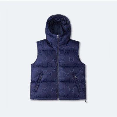 구찌 남성 네이비 다운 베스트 - Gucci Mens Navy Vest - guc164x