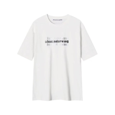 알렉산더왕 남성 화이트 반팔티 - Alexander wang Mens White Tshirts - alc241x