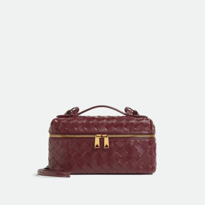 보테가베네타 여성 버건디 베니티 케이스 - Bottega Veneta Womens Vanity Case - bvb1627x