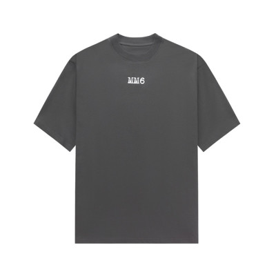 메종 마르지엘라 남/녀 그레이 반팔 티셔츠 - Maison Margiela Unisex Gray Tshirts - mac765x