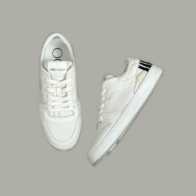 지미츄 남성 화이트 스니커즈 - Jimmy Choo Mens White Sneakers - jis718x