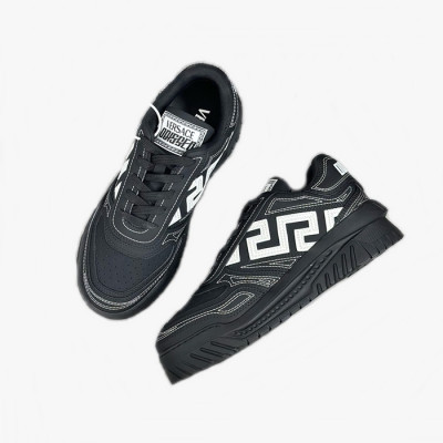베르사체 남성 블랙 스니커즈 - Versace Mens Black Sneakers - ves806x