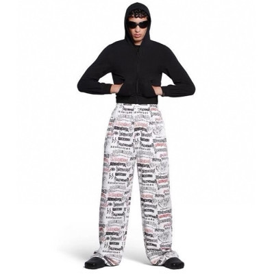 발렌시아가 남성 화이트 팬츠 - Balenciaga Mens White Pants - bac1891x