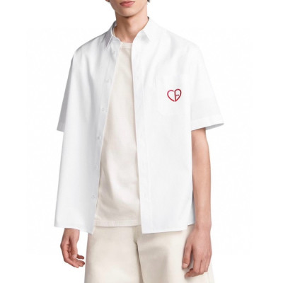 디올 남성 화이트 반팔 셔츠 - Dior Mens White Shirts - dic1906x