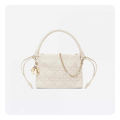 디올 여성 레이디 미니 탑 핸들 드로우스트링 백 - Dior Lady Mini Torre Handle Drawstring Bag- di2611z