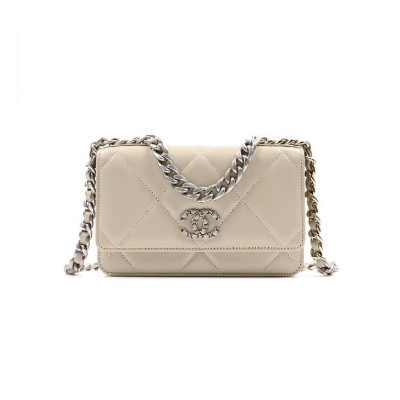 샤넬 19 woc 베이지 실버  - Chane 19 woc Bag - ch2702z