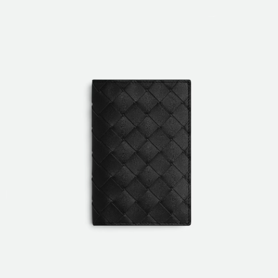 보테가베네타 남성 인트레치아토 여권지갑 - Bottega Veneta Mens Black Passport Wallet - bvw231x