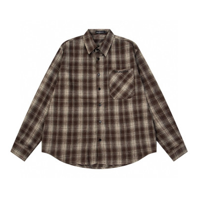 발렌시아가 남성 체크 셔츠 - Balenciaga Mens Flanner Shirts - bac3130x