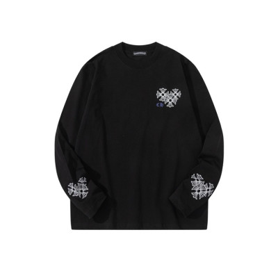 크롬하츠 남성 라운드 긴팔티 - Chrome Hearts Mens Round Tshirt - chc3510x