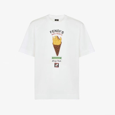 펜디 남성 라운드 반팔 티셔츠 - Fendi Mens Round Tshirt - fec4265x