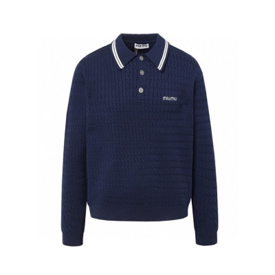 미우미우 남/녀 폴로 니트웨어 - Miumiu Unisex Polo Knitwear - mic4310x