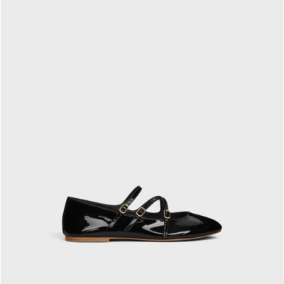셀린느 여성 레 발레리나 크리스 크로스 베이비스 슈즈 - Celine Womens Les Ballerines Shoes - ces3245x