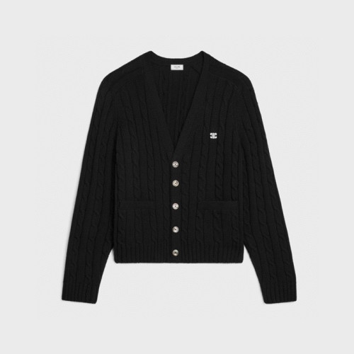 셀린느 남/녀 브이넥 가디건 - Celine Unisex V-neck Cardigan - cec5290x