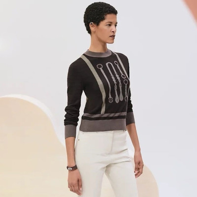 에르메스 여성 라운드 스웨터 - Hermes Womens Round Knitwear - hec5663x