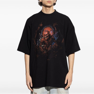 베트멍 남/녀 라운드 반팔 티셔츠 - Vetements Unisex Oversize Tshirt - vec5702x