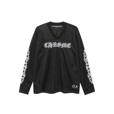 크롬하츠 남성 브이넥 긴팔티 - Chrome Hearts Mens V-neck Tshirt - chc6058x