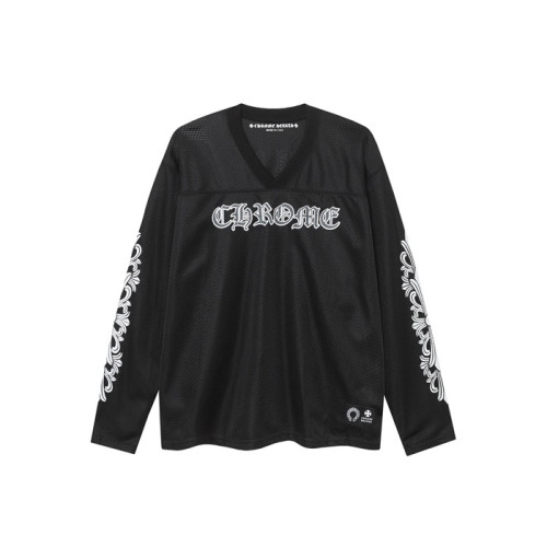 크롬하츠 남성 브이넥 긴팔티 - Chrome Hearts Mens V-neck Tshirt - chc6058x