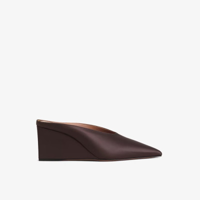 알라이아 여성 새틴 큐브 웨지 뮬 - Alaia Womens Cube Wedge Mules In Satin - als5671x