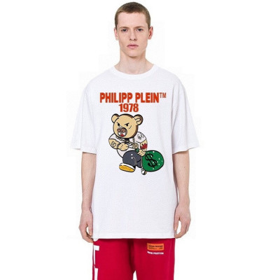 필립플레인 남성 라운드 반팔티 - Philipp-plein Mens Round Tshirt - phc6481x
