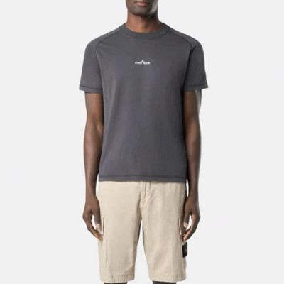 스톤아일랜드 남성 라운드 반팔 티셔츠 - Stone Island Mens Round Tshirt - stc6613x