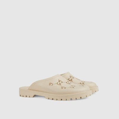 구찌 남성 퍼포레이티드 러버 샌들 - Gucci Mens Slip On Sandals - gus5742x