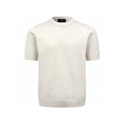 펜디 남성 라운드 반팔 티셔츠 - Fendi Mens Round Tshirt - fec6676x
