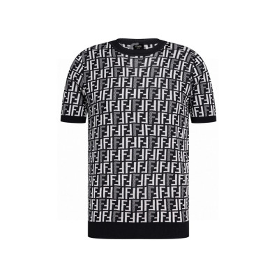 펜디 남성 라운드 반팔 티셔츠 - Fendi Mens Round Tshirt - fec6810x