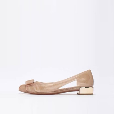 페라가모 여성 바리나 발레리나 플랫 슈즈 - Salvatore Ferragamo Womens Varina Amaretti Flap Shoes - fes5832x