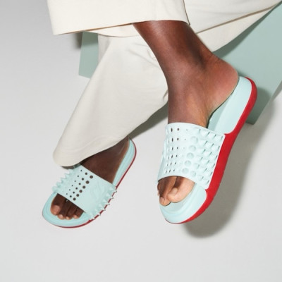 크리스찬 루부탱 남성 스파이크 슬라이드 - Christian Loubutin Mens Spikes Slides - cls5863x