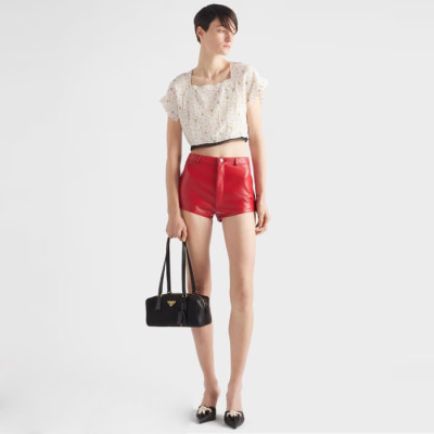 프라다 여성 자물쇠 미디엄 리나일론 탑 핸들 백 1BB127 - Prada Womens Medium Nylon Top Handle Bag With Lock - prb5713x