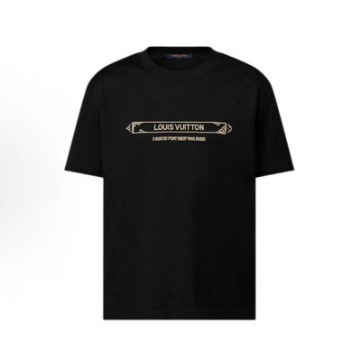 루이비통 남성 라운드 반팔 티셔츠 - Louis vuitton Mens Round Tshirt - lvc7058x