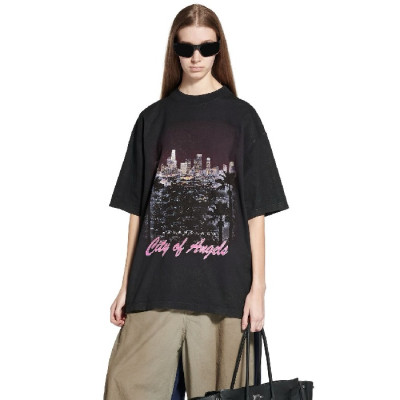 발렌시아가 여성 라운드 반팔 티셔츠 - Balenciaga Womens Round Tshirt - bac7286x