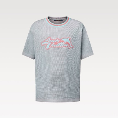 루이비통 남성 라운드 반팔 티셔츠 - Louis vuitton Mens Round Tshirt - lvc7295x