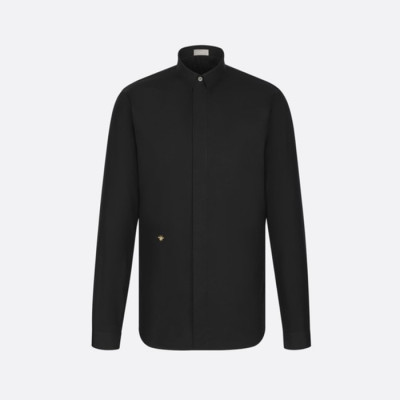 디올 남성 골드 꿀벌 자수 셔츠 - Dior Mens Gold Bee Embroidered Shirt - dic7341x
