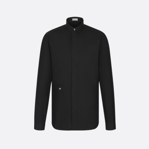 디올 남성 골드 꿀벌 자수 셔츠 - Dior Mens Gold Bee Embroidered Shirt - dic7341x